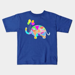 GEOMETRIC Celebration Elephant. Kids T-Shirt